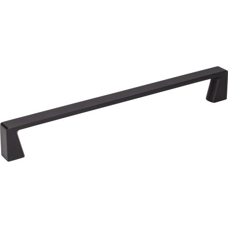 JEFFREY ALEXANDER 192 mm Center-to-Center Matte Black Square Boswell Cabinet Pull 177-192MB